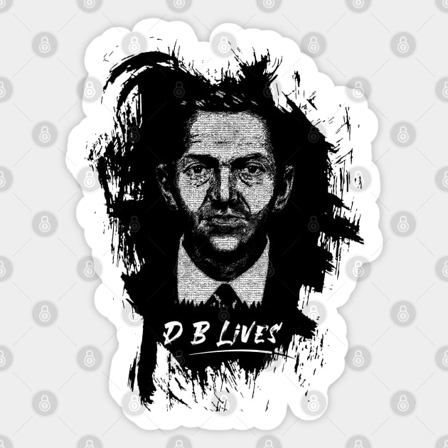 DB Cooper Lives Sticker by Color-Lab